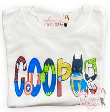 Superhero name tee