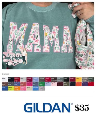 Custom embroidery keepsake name shirt
