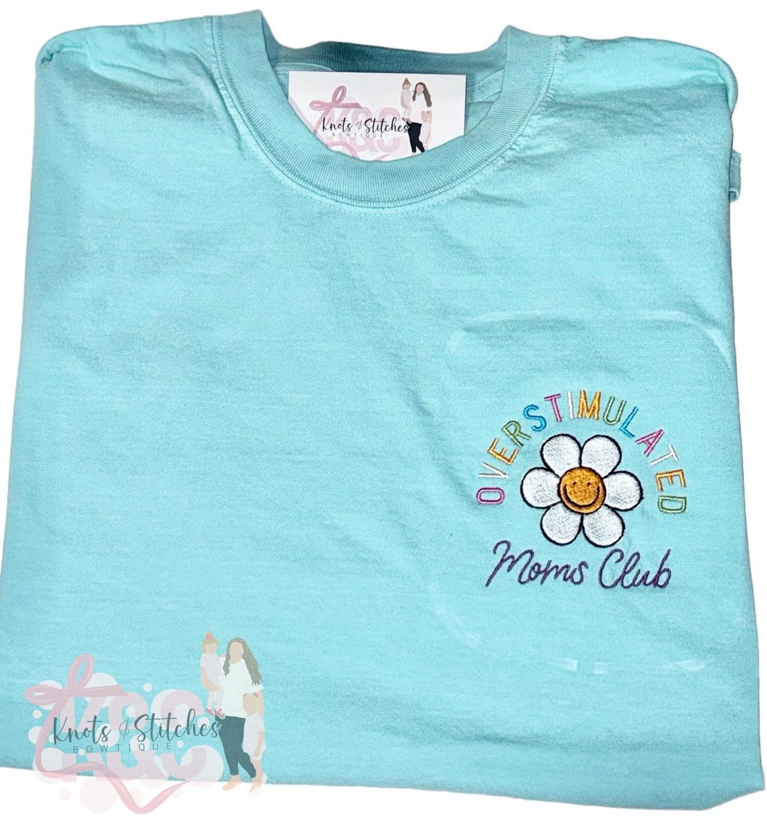 Overstimulated moms club tee
