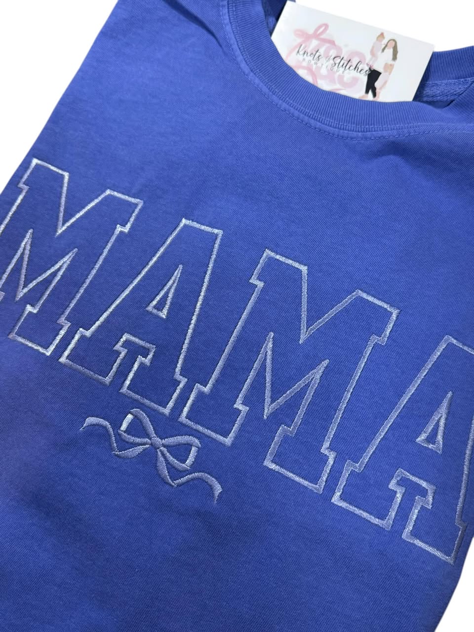 RTS Embroidered MAMA bow tee