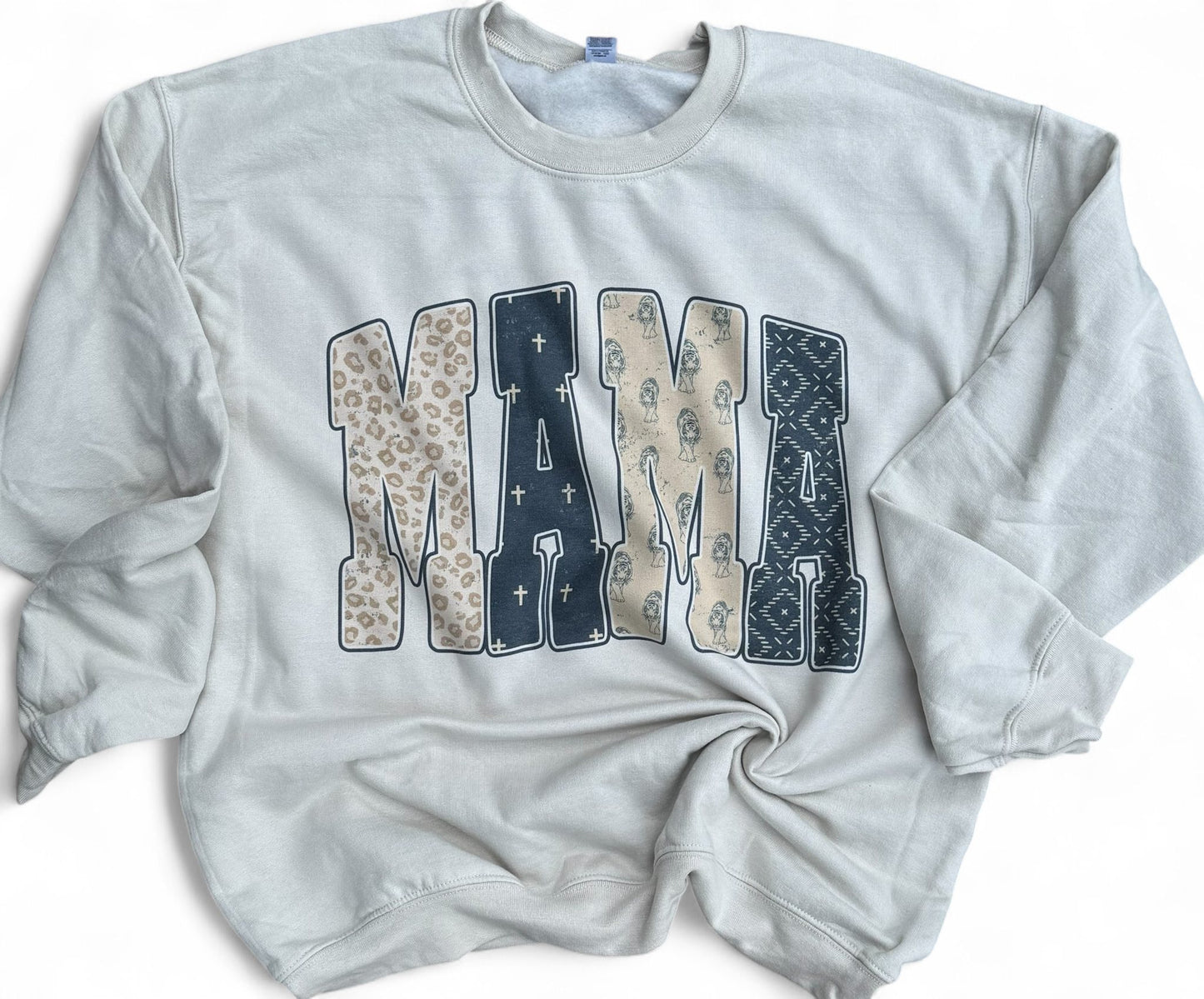 MAMA tiger mixed crewneck