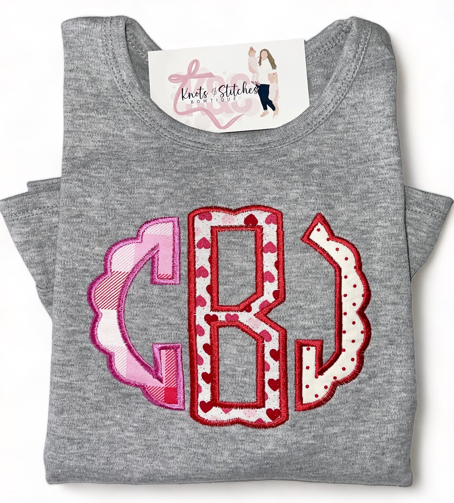 Valentine’s inspired monogram shirt