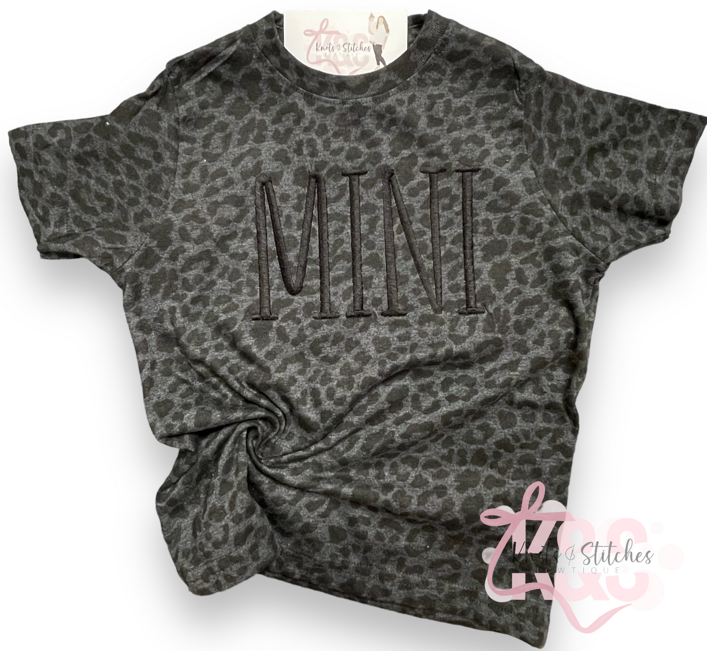 Embroidered mini cheetah tee