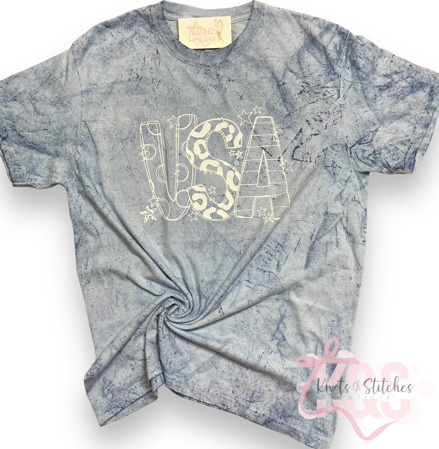 USA color blast tee