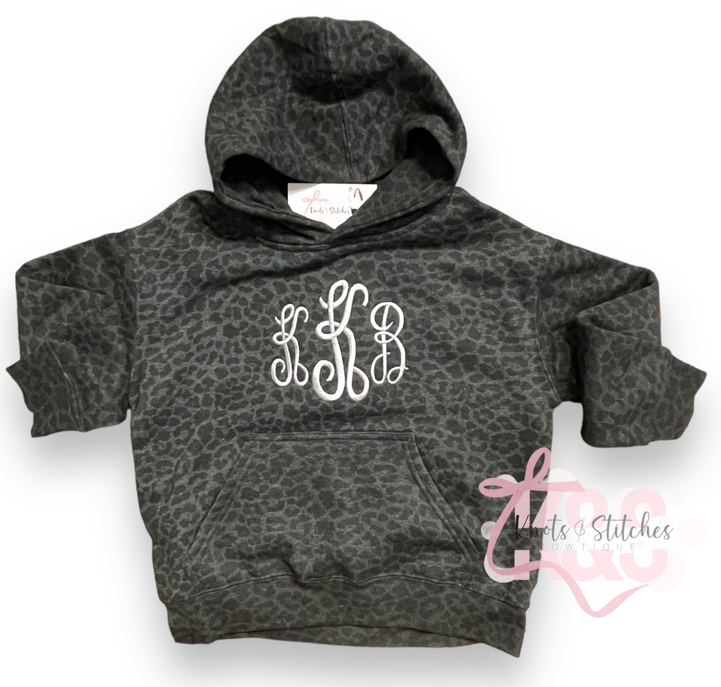 Cheetah embroidered hoodie