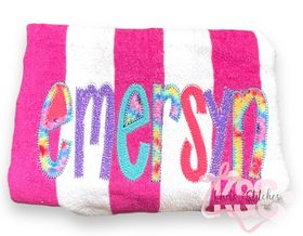 Personalized beach towel