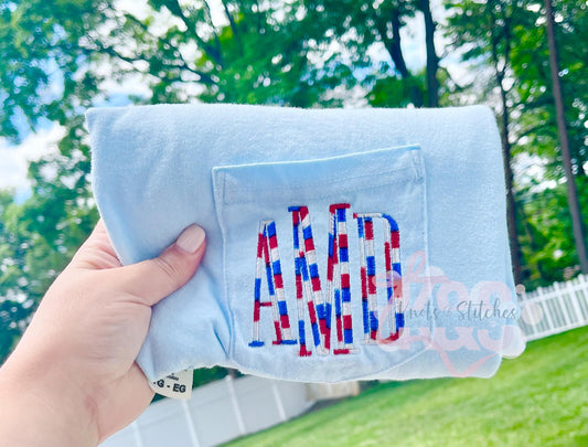 Ombre Americana Pocket monogram