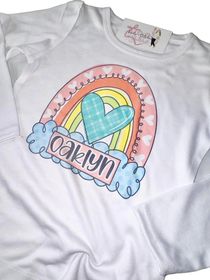 Rainbow hearts personalized shirt