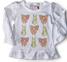 Bunny bow ruffle shirt