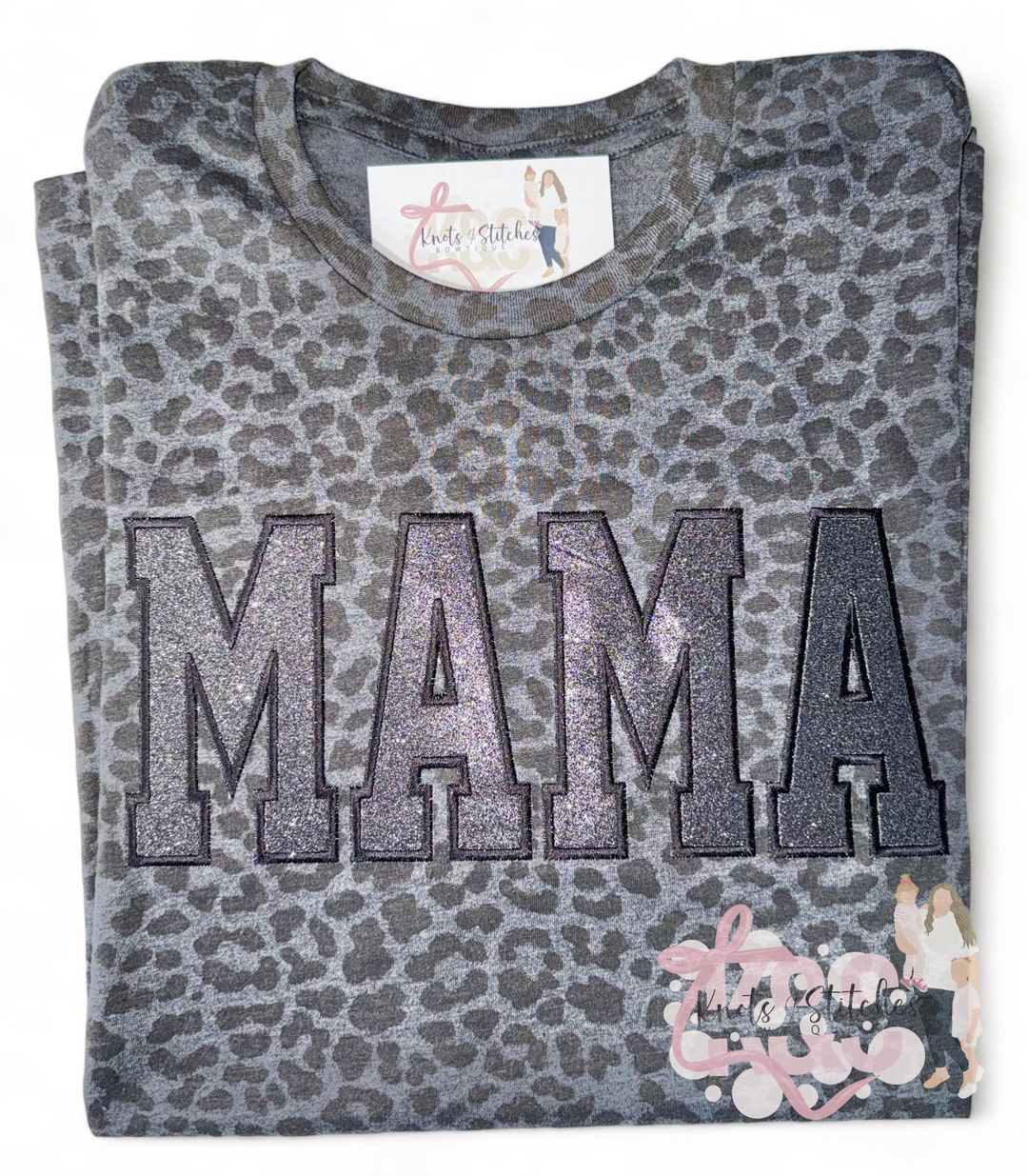 Black Sparkle MAMA tee