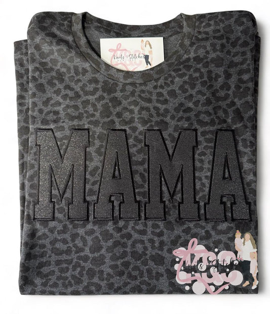 Black Sparkle MAMA tee