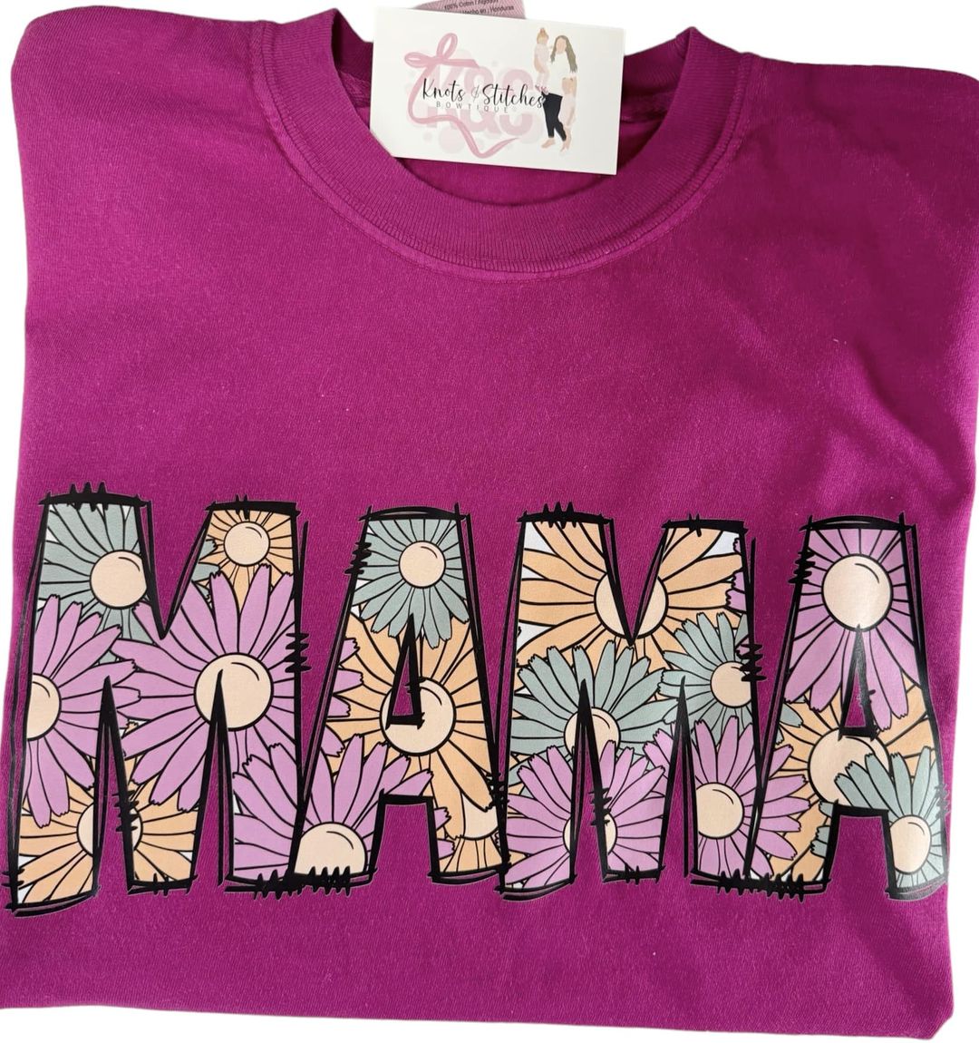 Doodle Floral MAMA tee