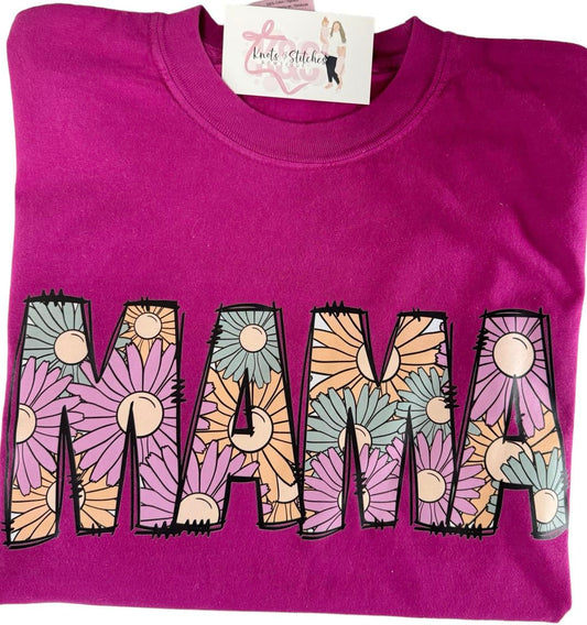 Doodle Floral MAMA tee