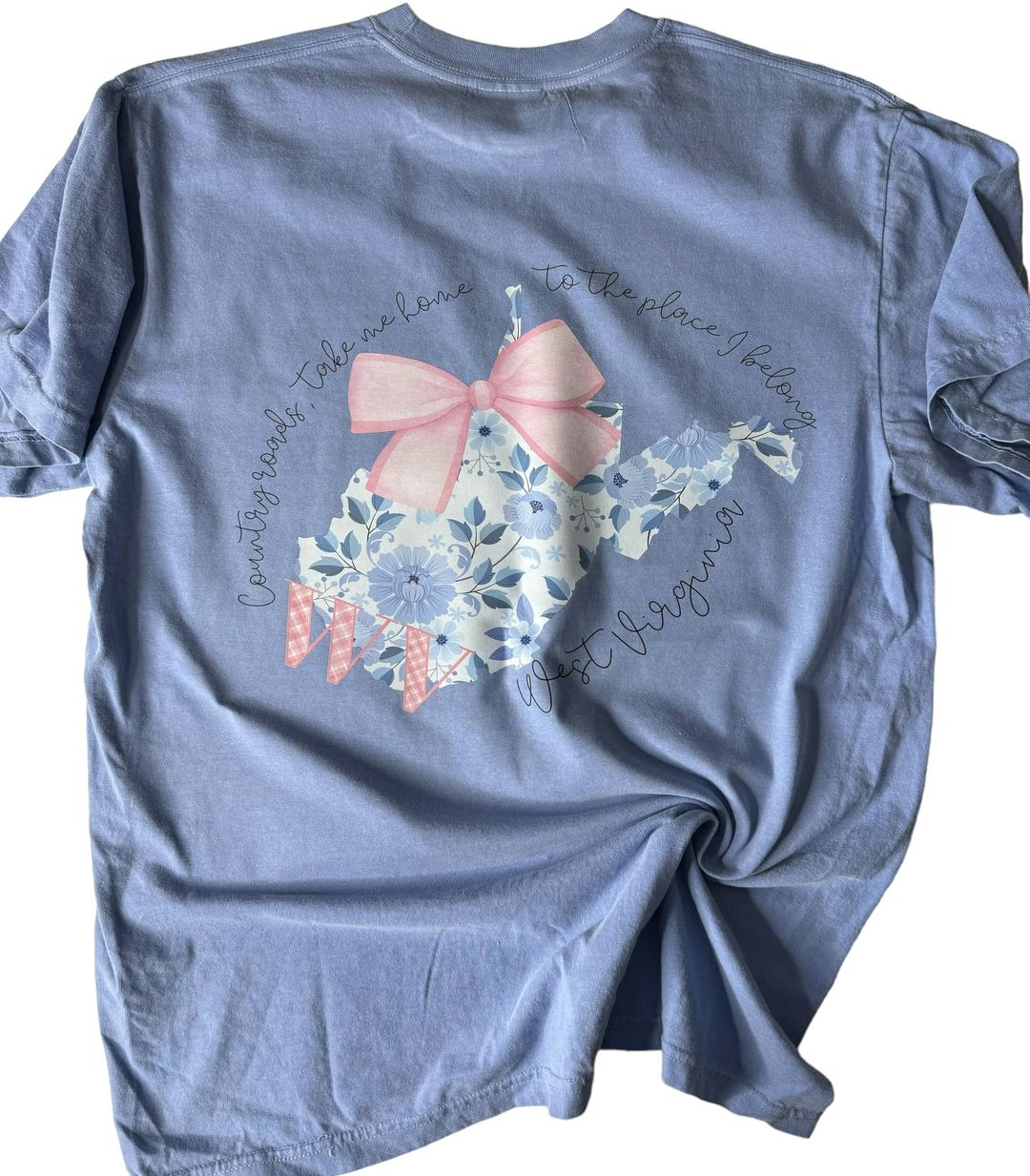 Country Roads floral WV tee