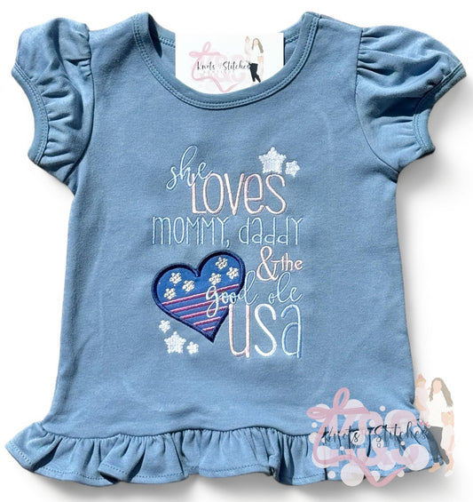 RTS USA ruffle shirt