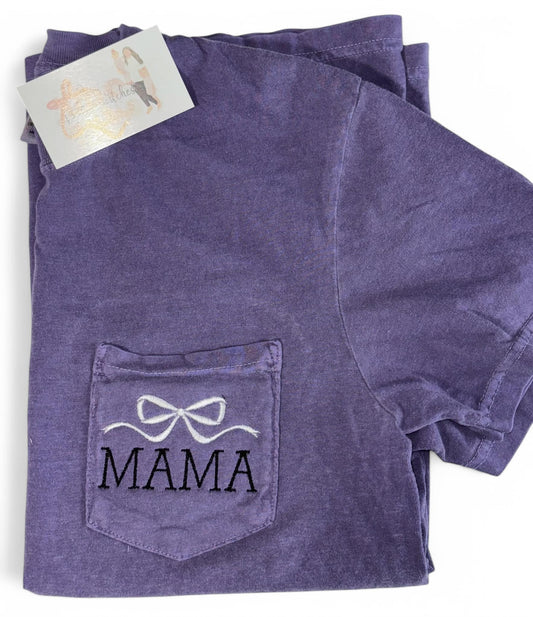 Bow MAMA pocket tee