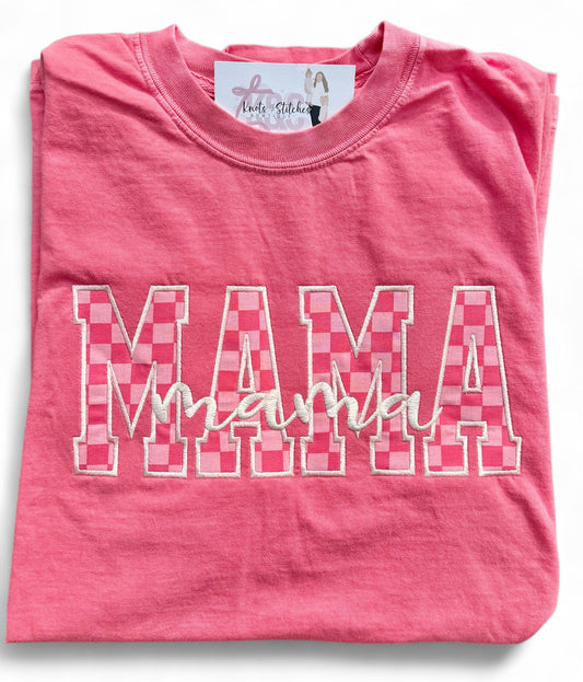 RTS MAMA checkered tee