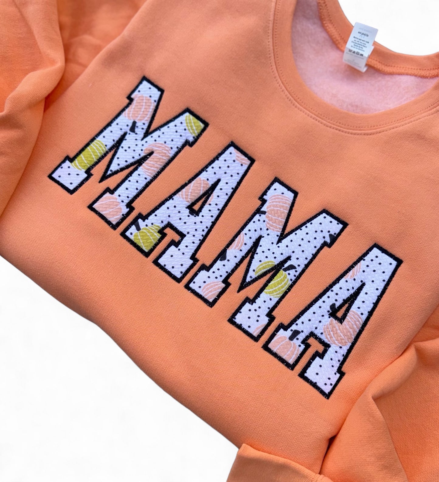 RTS Embroidered pumpkin mama crew