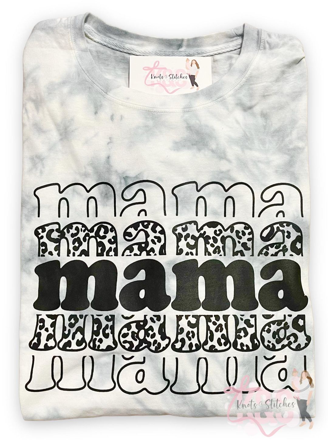 Stacked mama hand dyed shirt